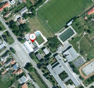 Mapa s polohou futbalového ihriska Termálne kúpalisko Tvrdošovce.