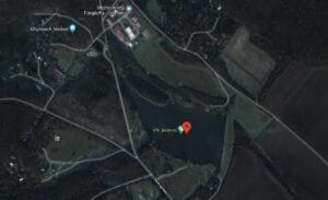 Google mapa zobrazujúca polohu jazera Vodná nádrž Jelenec.