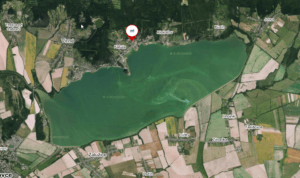 Google mapa zobrazujúca polohu jazera Zemplínska Šírava.