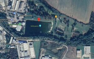 Google Map zobrazujúci polohu Vodnej nádrže Delňa v Prešove.
