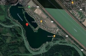A Šulianske jazero Dunajská Streda, zobrazené na mape Google.